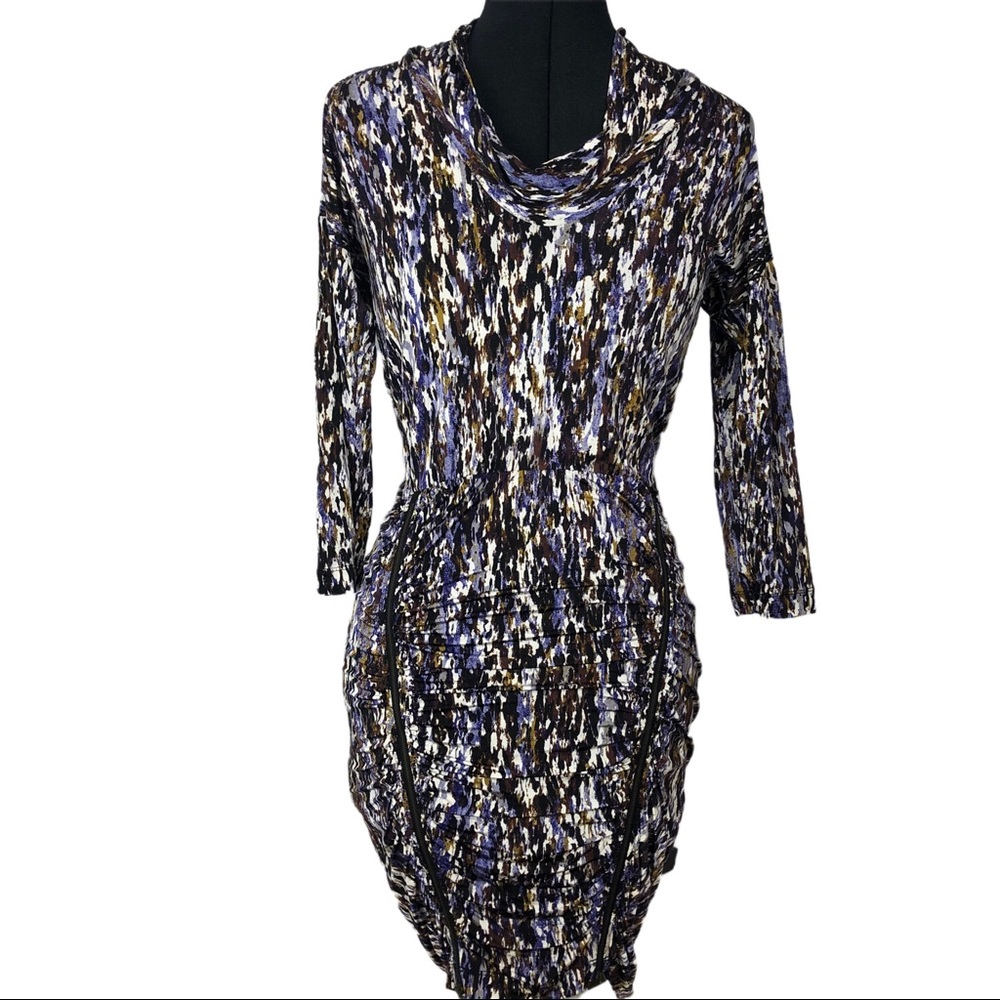 BCBGMAXAZRIA | Long Sleeve Dress Cowl Neck Size: S